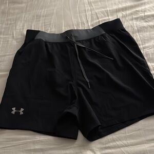 Under Armour Black Athletic Running Shorts Lightweight Performance